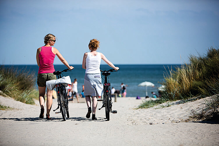 Radtour entlang des Nordseeküstenradwegs. Jütlands Küste, Insel und der Nationalpark Wattenmeer