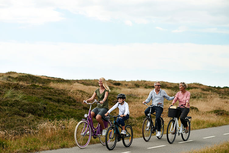 Radtour entlang des Nordseeküstenradwegs. Jütlands Küste, Insel und der Nationalpark Wattenmeer