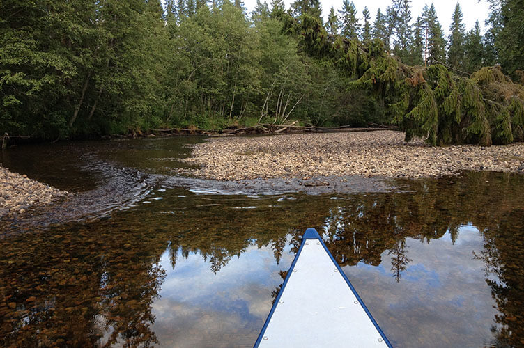 Kanutour in Schweden