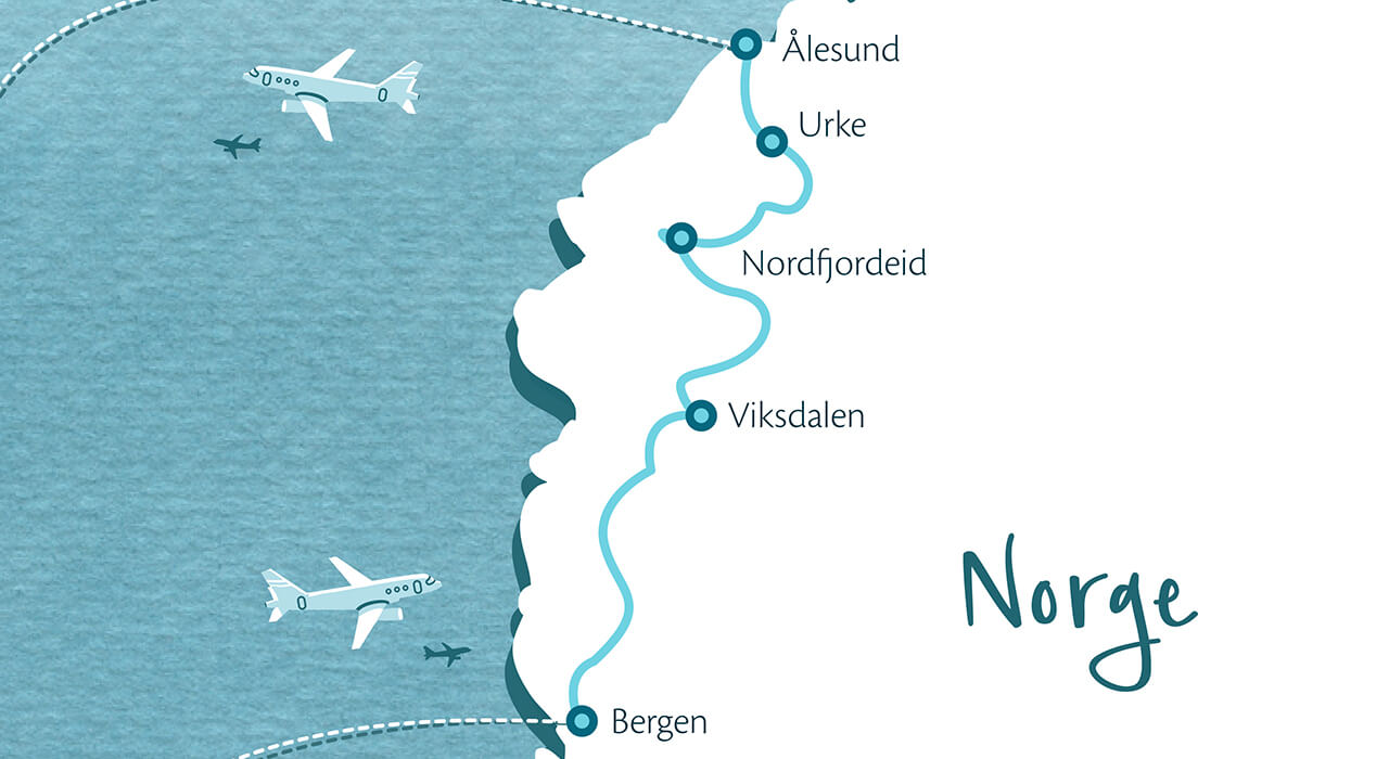 Selbstfahrertour durch Fjordnorwegen