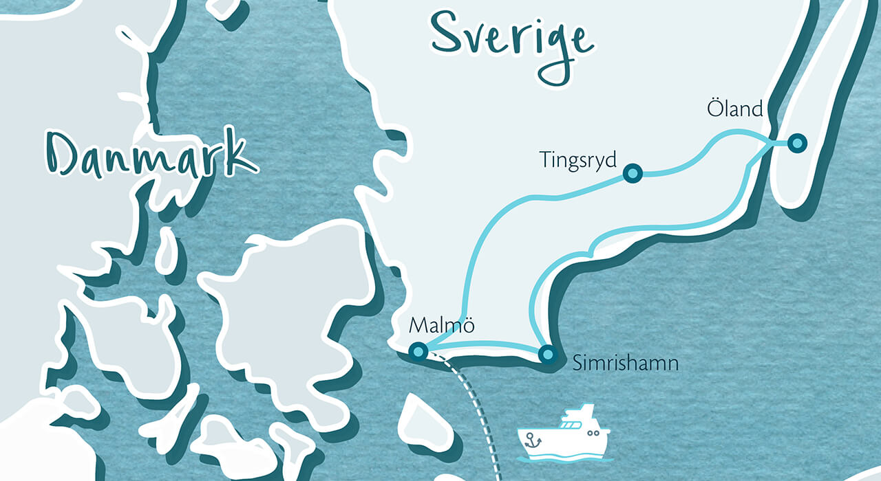 Selbstfahrertour in Skåne und Småland