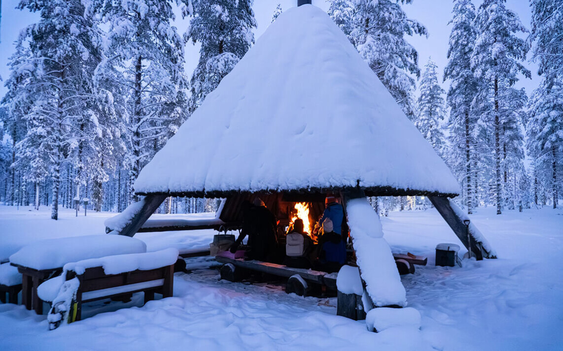 Winterspaß in Lappland mit anderen Familien und Vollpension