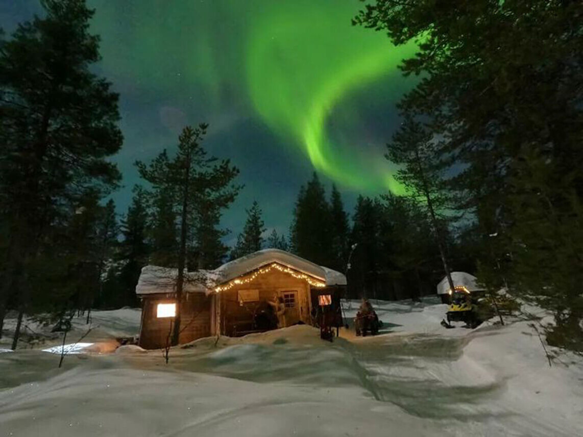 Lappland unter Nordlichtern