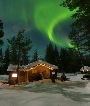 Lappland unter Nordlichtern